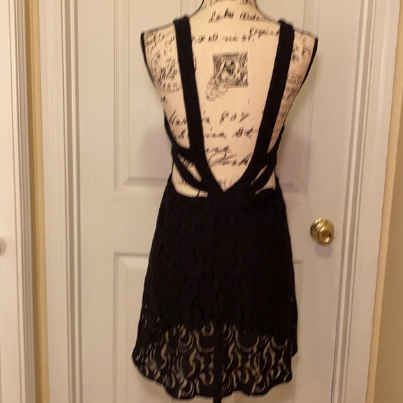 Free People backless Black Lace Dress - Picture 8 of 12
